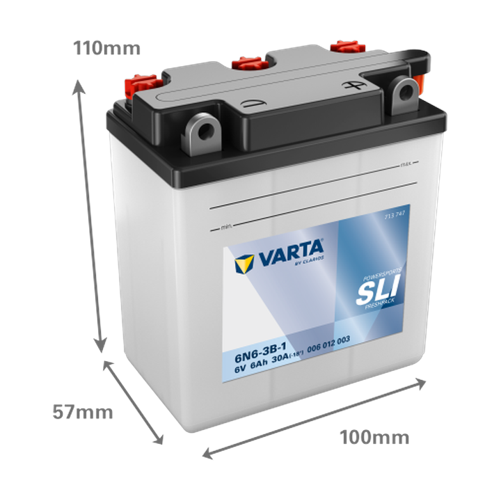 Motorradbatterie Varta 006012003 6V 6Ah 30A · Málaga