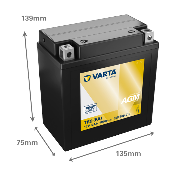 Batteria moto Varta 509909010 12V 9Ah 100A · Málaga