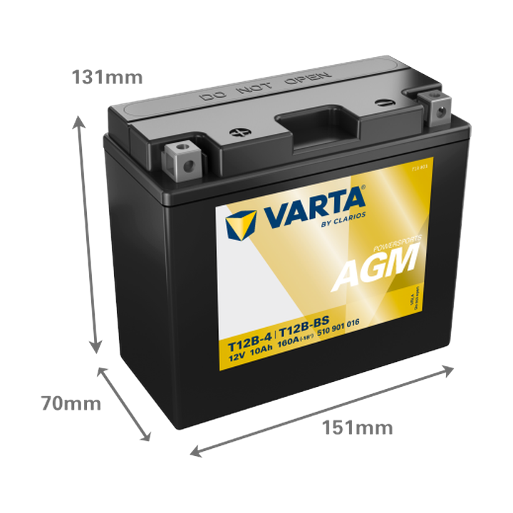 Motorradbatterie Varta 510901016 12V 10Ah 160A · Málaga