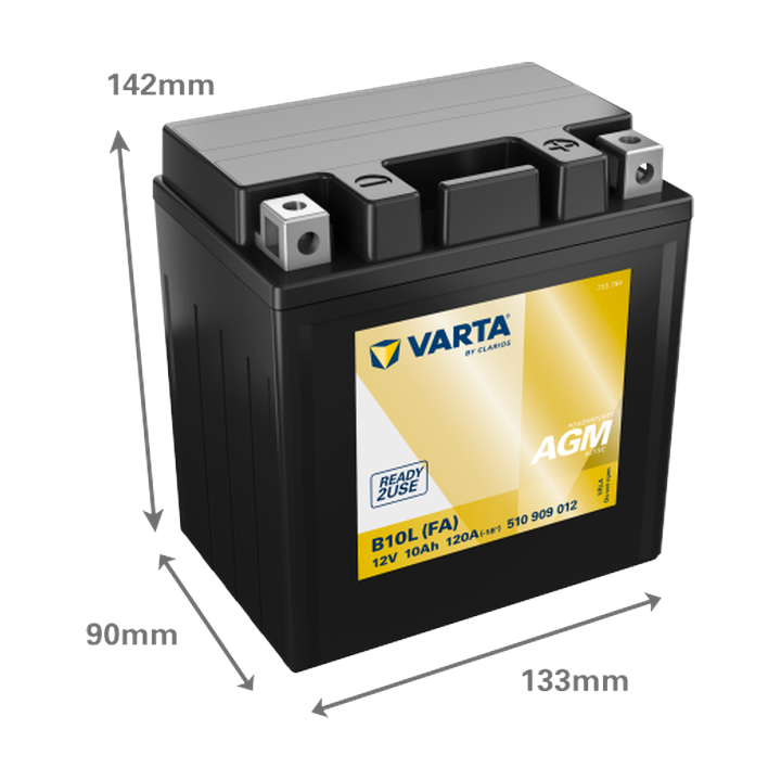Batterie moto Varta 510909012 12V 10Ah 120A · Málaga