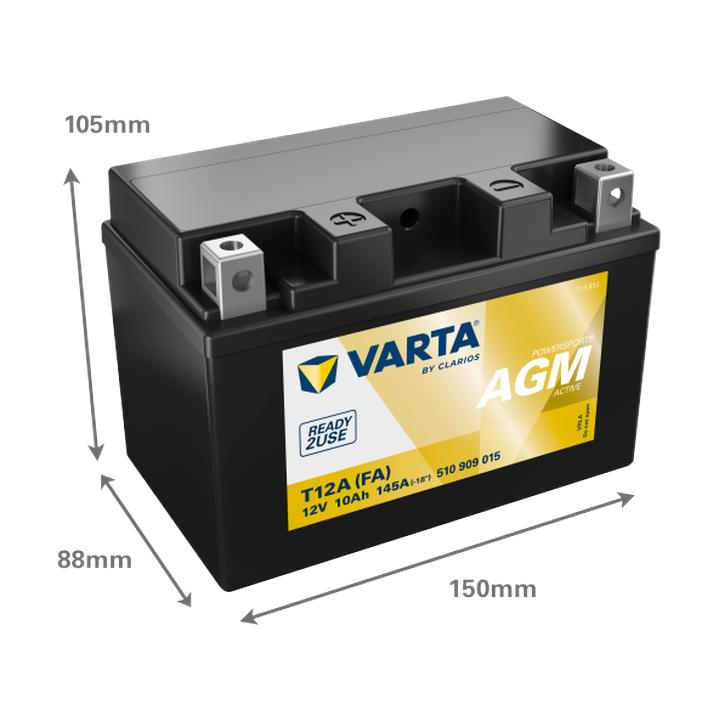 Motorcycle battery Varta 510909015 12V 10Ah 145A · Málaga