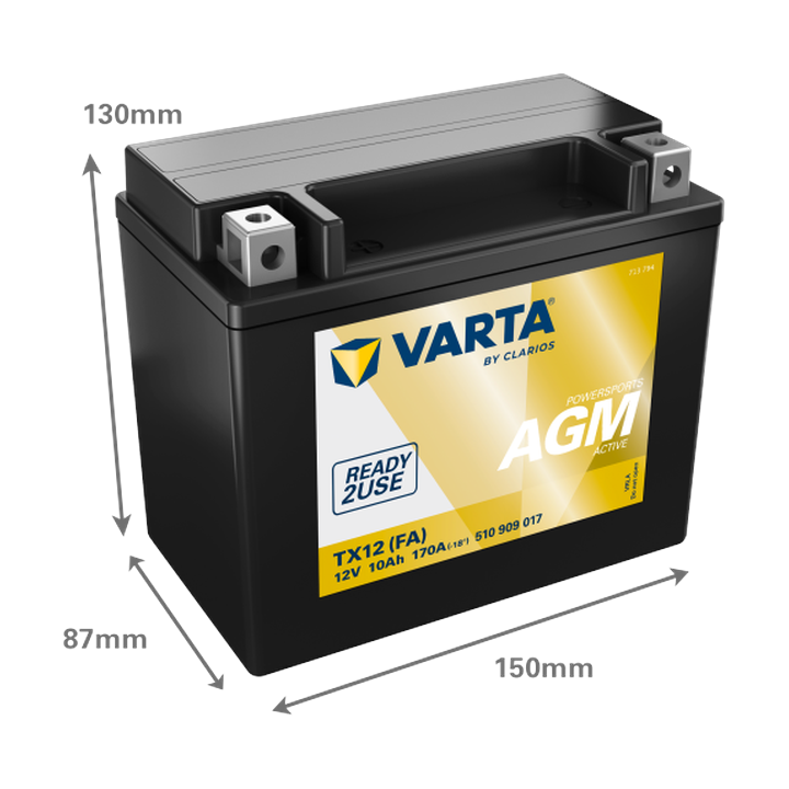 Batterie moto Varta 510909017 12V 10Ah 170A · Málaga