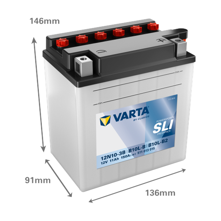 Motorcycle battery Varta 511013015 12V 11Ah 150A · Málaga