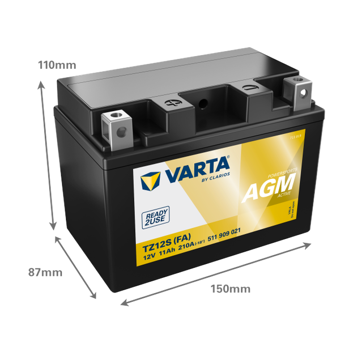 Motorcycle battery Varta 511909021 12V 11Ah 210A · Málaga