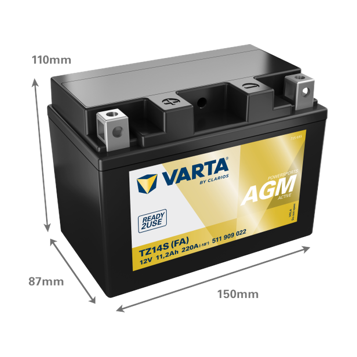 Batería de moto Varta 511909022 12V 11Ah 220A · Málaga