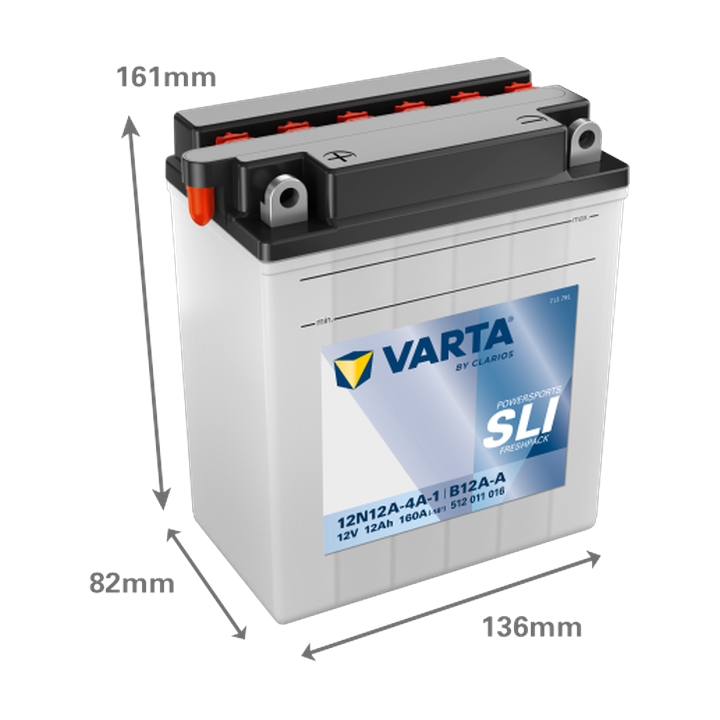 Batería de moto Varta 512011016 12V 12Ah 160A · Málaga