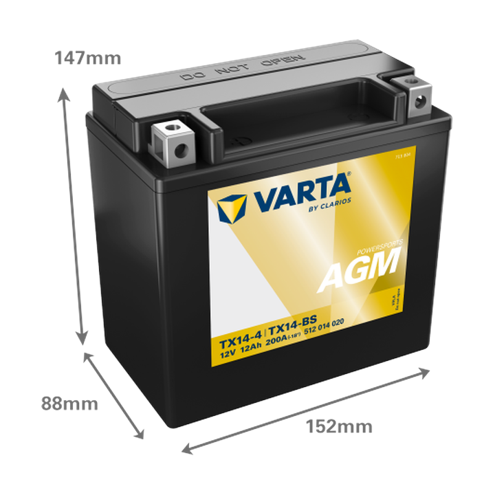 Bateria de mota Varta 512014020 12V 12Ah 200A · Málaga