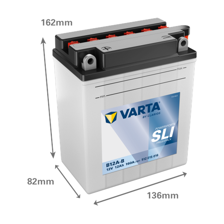 Batterie moto Varta 512015016 12V 12Ah 160A · Málaga