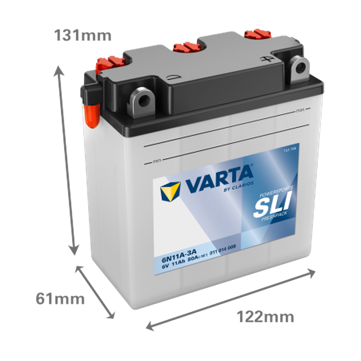 Batteria moto Varta 011014008 6V 11Ah 80A · Málaga