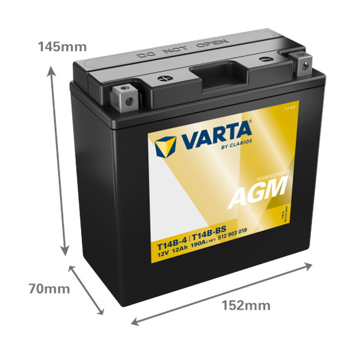 Batería de moto Varta 512903019 12V 12Ah 190A · Málaga