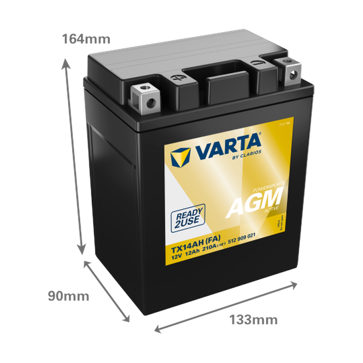 Motorradbatterie Varta 512909021 12V 12Ah 210A · Málaga