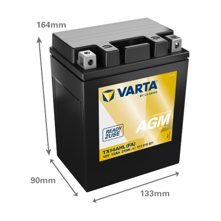 Bateria de mota Varta 512919021 12V 12Ah 210A · Málaga