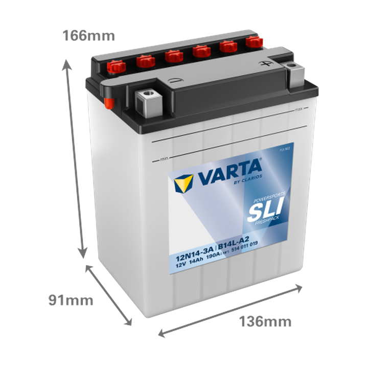 Bateria de mota Varta 514011019 12V 14Ah 190A · Málaga