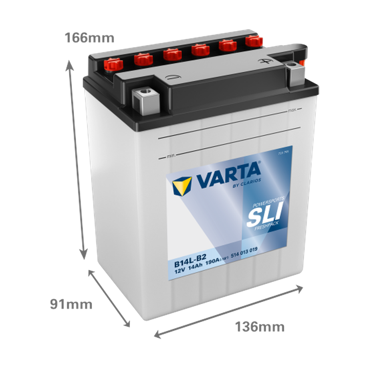Motorcycle battery Varta 514013019 12V 14Ah 190A · Málaga