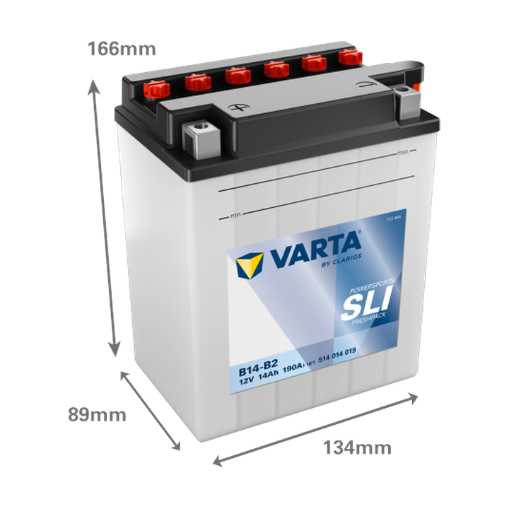 Bateria de mota Varta 514014019 12V 14Ah 190A · Málaga