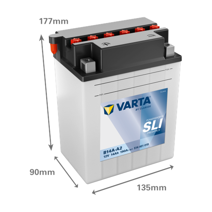Batería de moto Varta 514401019 12V 14Ah 190A · Málaga