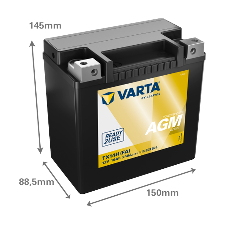 Batteria moto Varta 516909024 12V 16Ah 240A · Málaga