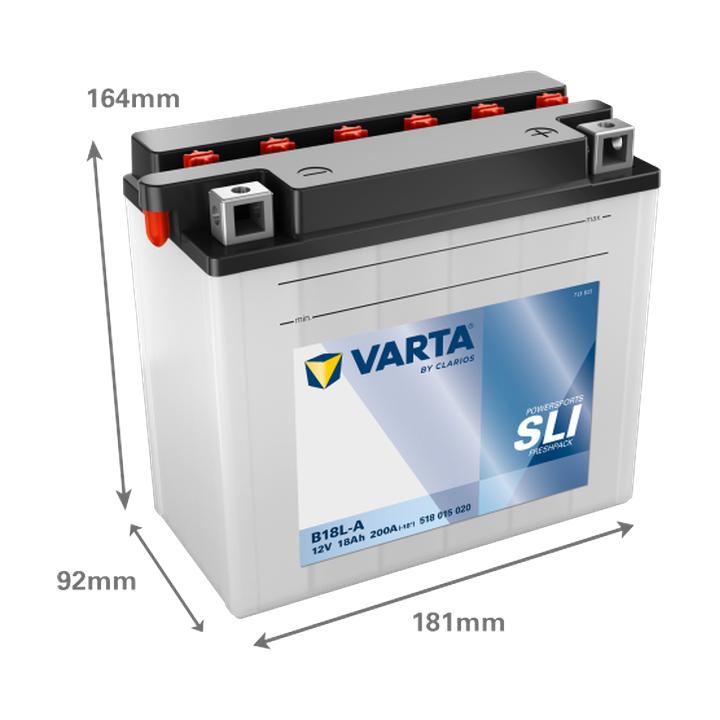 Batteria moto Varta 518015020 12V 18Ah 200A · Málaga