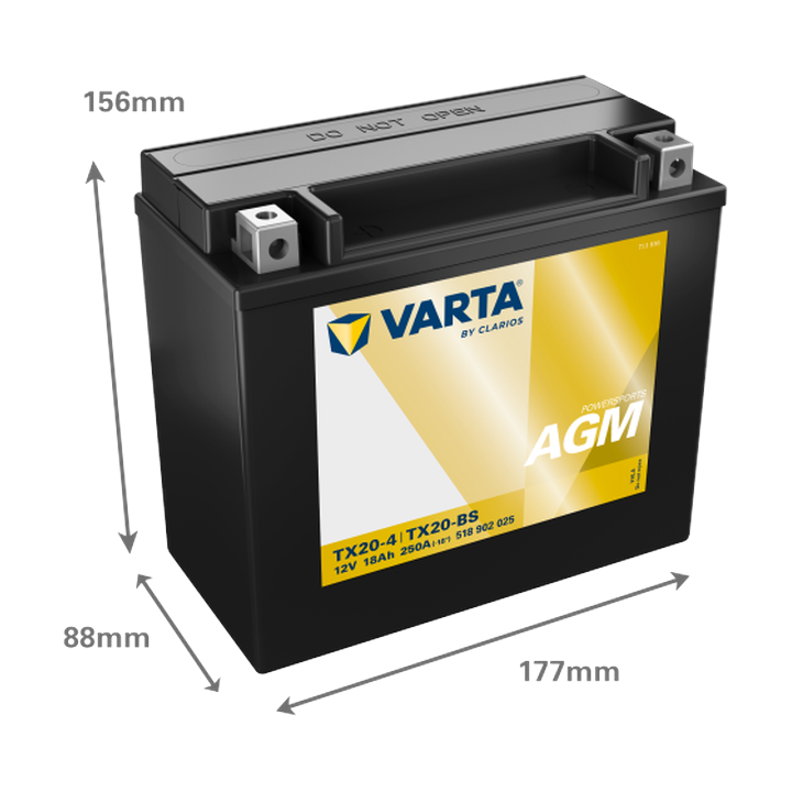 Batteria moto Varta 518902025 12V 18Ah 250A · Málaga