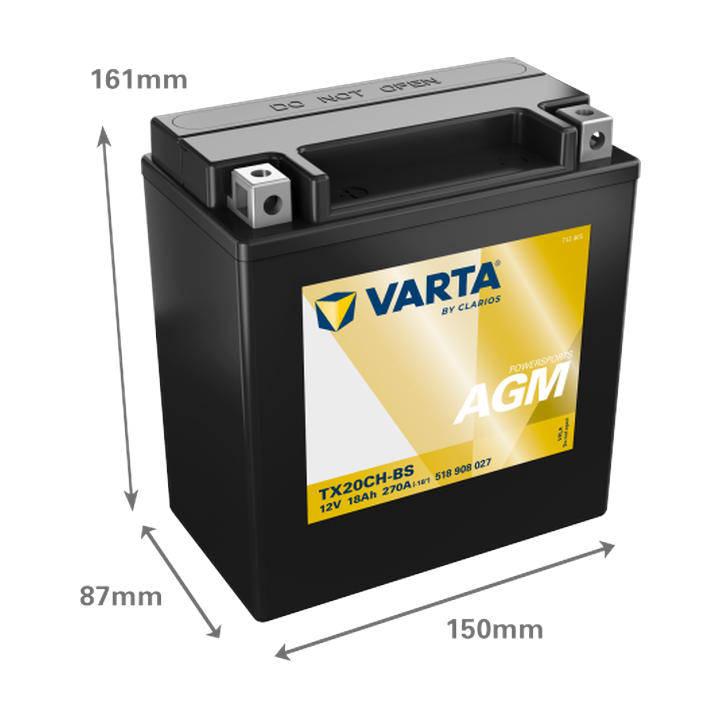 Motorcycle battery Varta 518908027 12V 18Ah 270A · Málaga