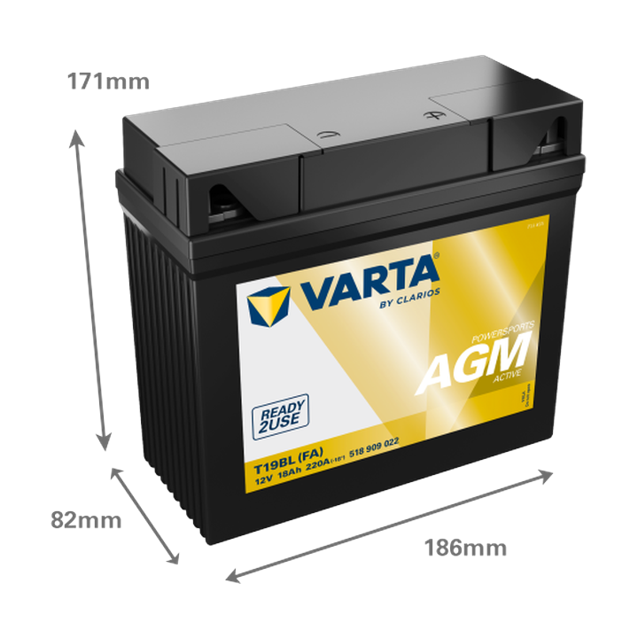 Motorradbatterie Varta 518909022 12V 18Ah 220A · Málaga
