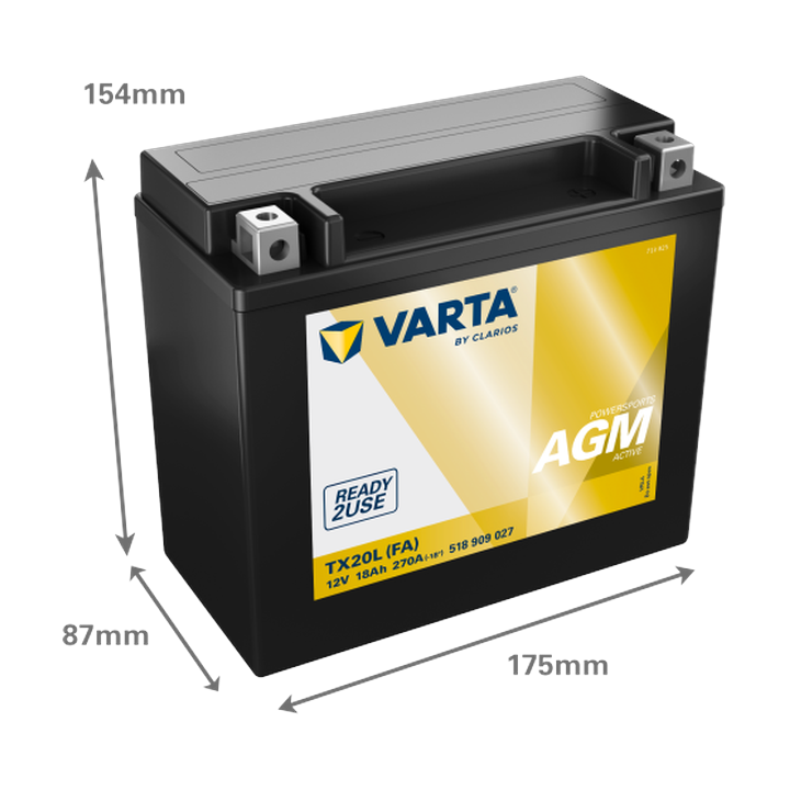 Batteria moto Varta 518909027 12V 18Ah 270A · Málaga