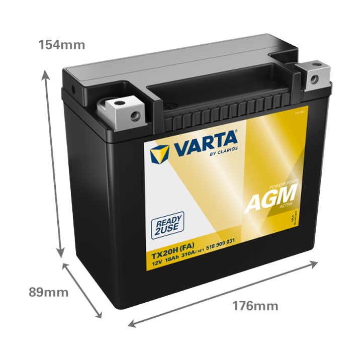 Batterie moto Varta 518909031 12V 18Ah 310A · Málaga