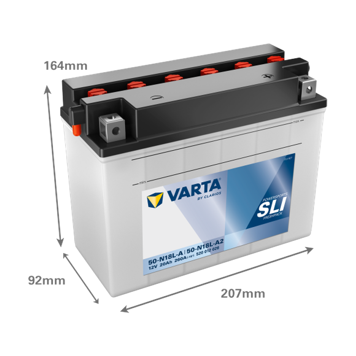 Batería de moto Varta 520012026 12V 20Ah 260A · Málaga