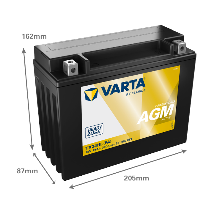 Motorcycle battery Varta 521909033 12V 21Ah 330A · Málaga