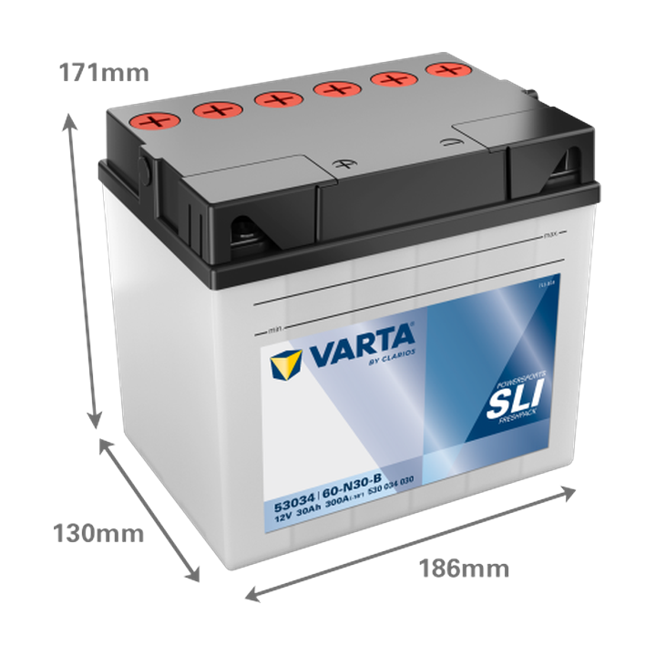 Motorcycle battery Varta 530034030 12V 30Ah 300A · Málaga