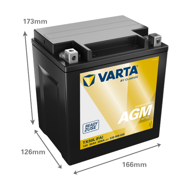 Motorradbatterie Varta 530909039 12V 30Ah 385A · Málaga