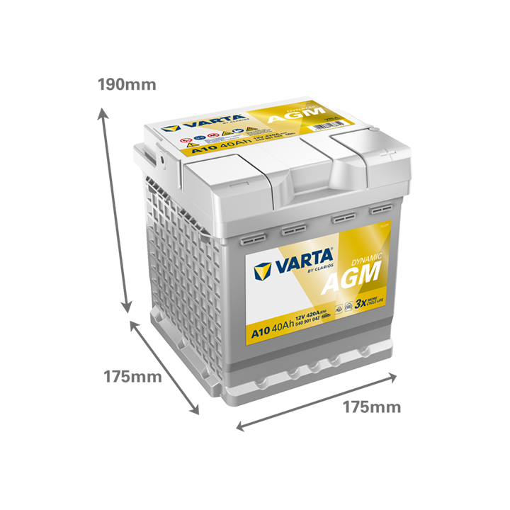 Batteria auto Varta A10 12V 40Ah 420A · Málaga