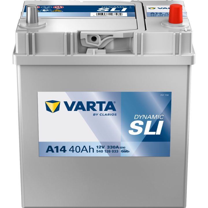 Car battery Varta A14 12V 40Ah 330A · Málaga