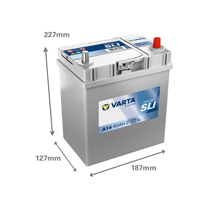 Car battery Varta A14 12V 40Ah 330A · Málaga