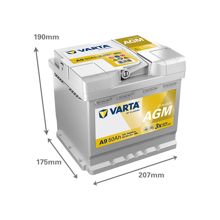 Batteria auto Varta A9 12V 50Ah 540A · Málaga