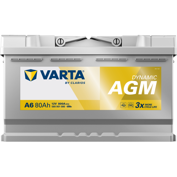Car battery Varta A6 12V 80Ah 800A · Málaga