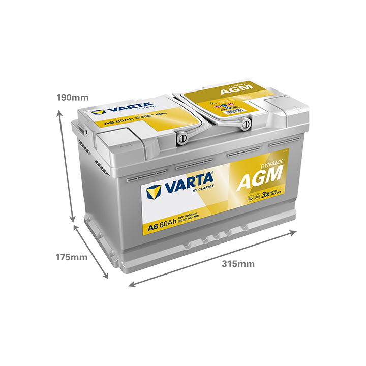 Bateria de carro Varta A6 12V 80Ah 800A · Málaga