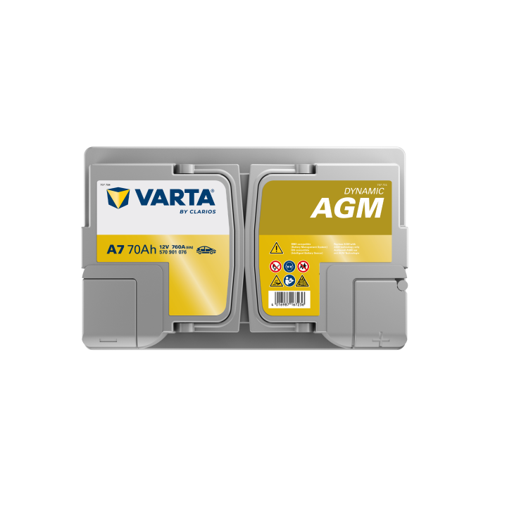 Batería de coche Varta A7 12V 70Ah 760A · Málaga