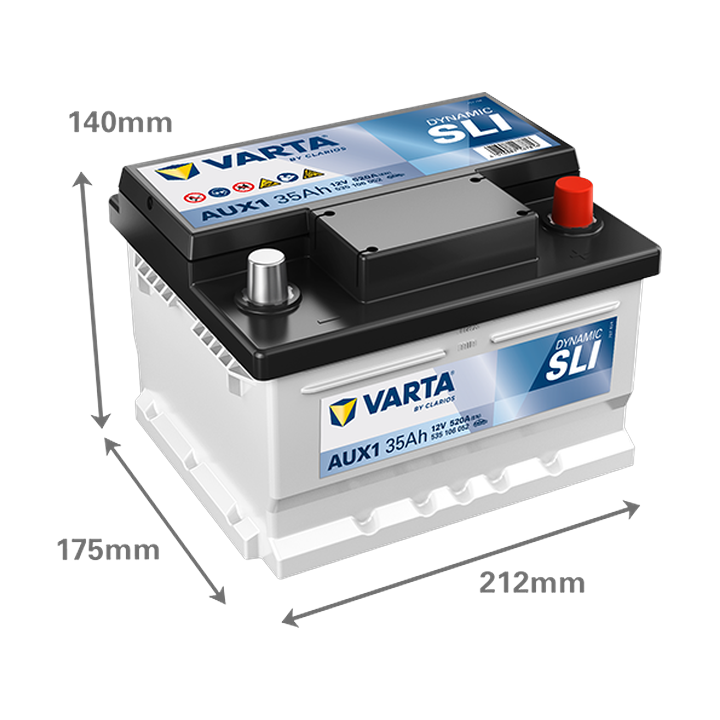 Car battery Varta AUX1 12V 35Ah 520A — 3