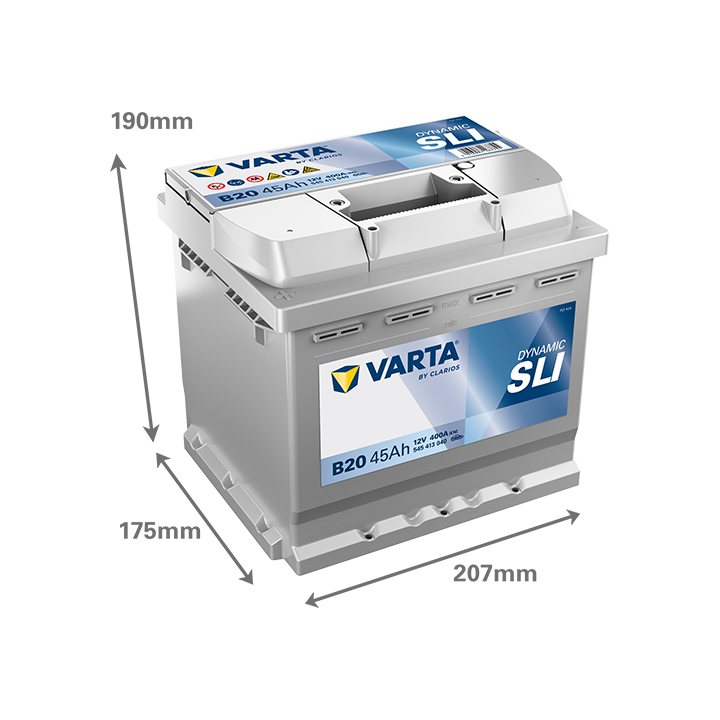 Batteria auto Varta B20 12V 45Ah 400A · Málaga