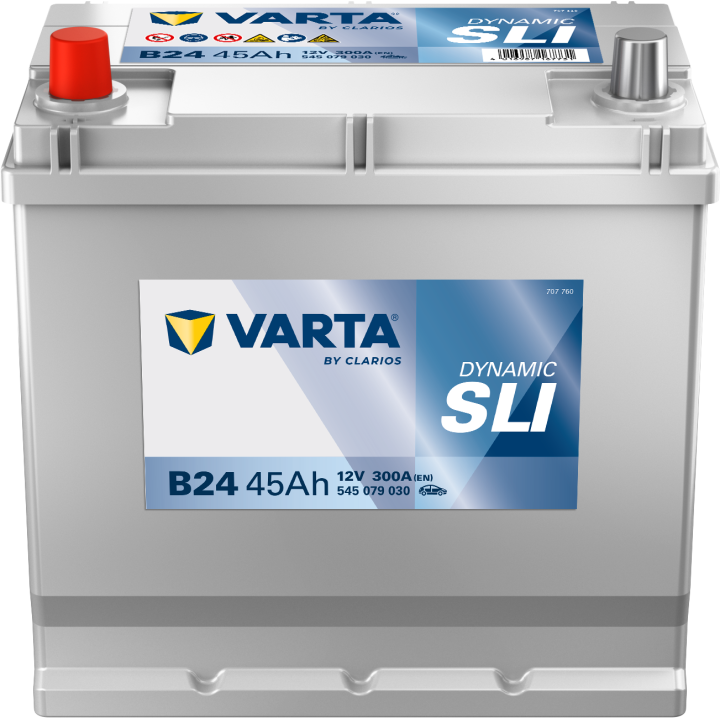 Car battery Varta B24 12V 45Ah 300A · Málaga
