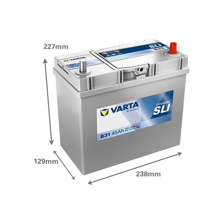 Autobatterie Varta B31 12V 45Ah 330A · Málaga