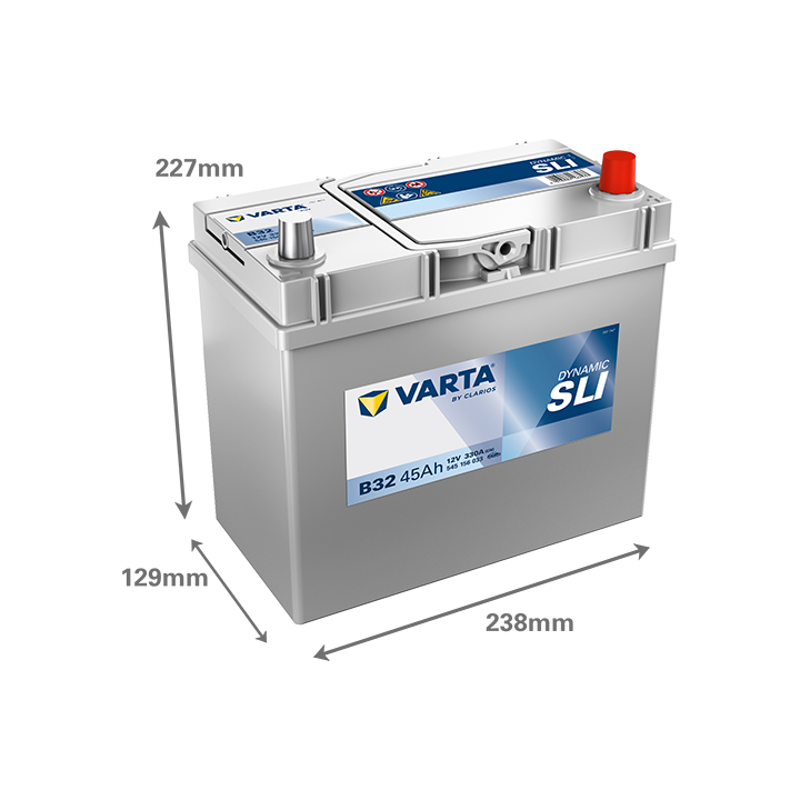 Batteria auto Varta B32 12V 45Ah 330A · Málaga