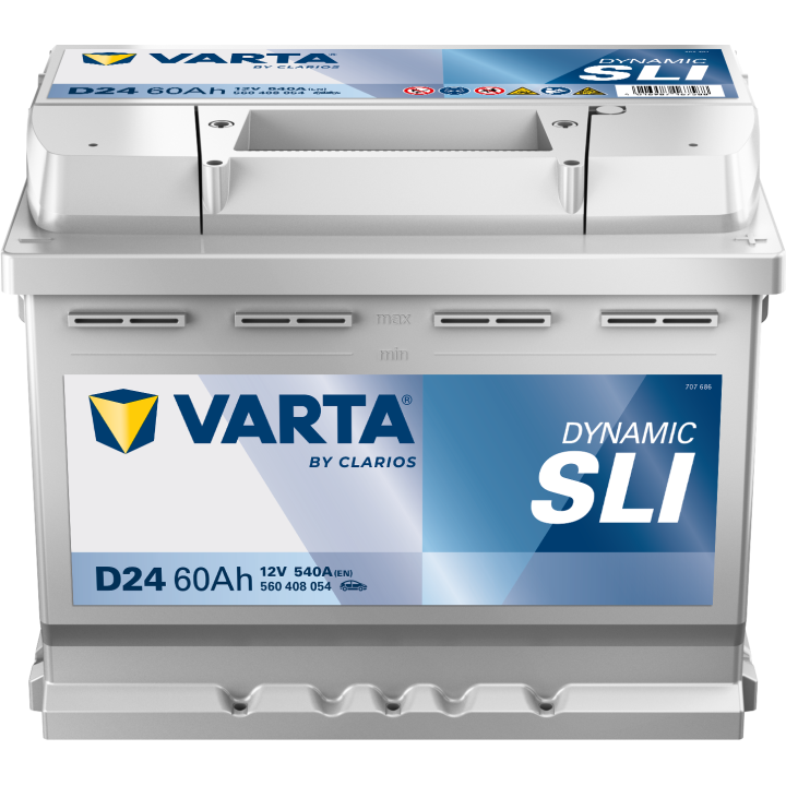 Car battery Varta D24 12V 60Ah 540A · Málaga