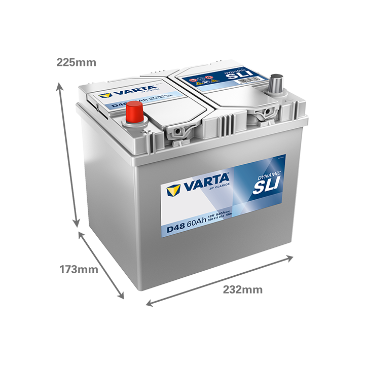 Batteria auto Varta D48 12V 60Ah 540A · Málaga