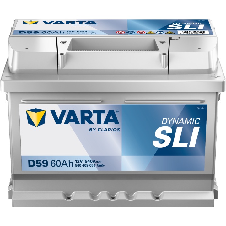 Batteria auto Varta D59 12V 60Ah 540A · Málaga