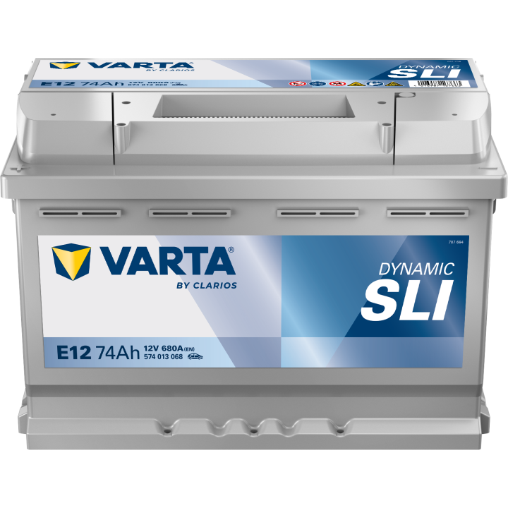 Car battery Varta E12 12V 74Ah 680A · Málaga
