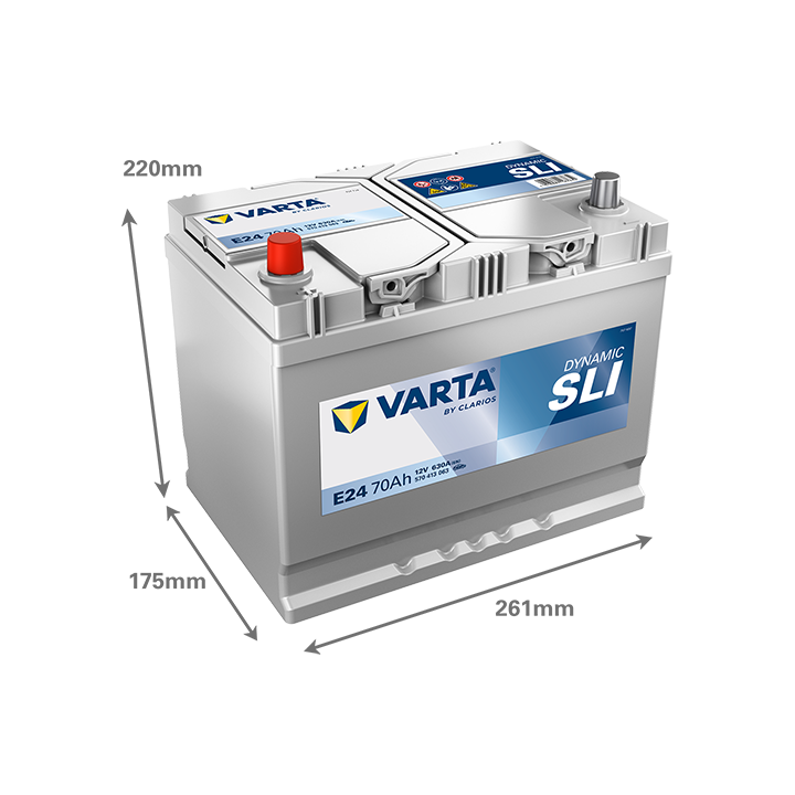 Bateria de carro Varta E24 12V 70Ah 630A · Málaga