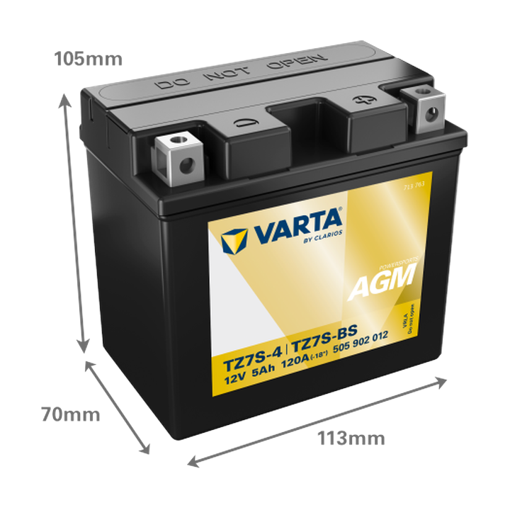 Motorradbatterie Varta 505902012 12V 5Ah 120A · Málaga