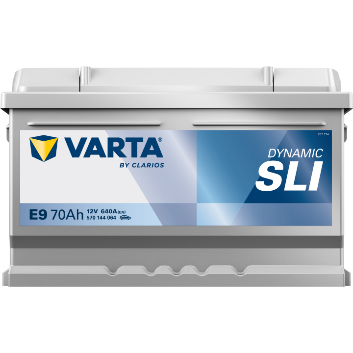 Car battery Varta E9 12V 70Ah 640A · Málaga